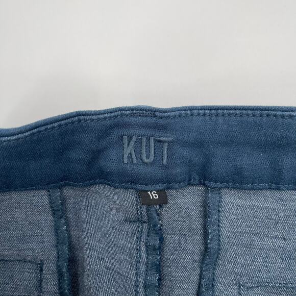 KUT FROM THE KLOTH Shorts Size 16 Trouser Blue Cotton Stretch NWT Summer Casual - Picture 4 of 13